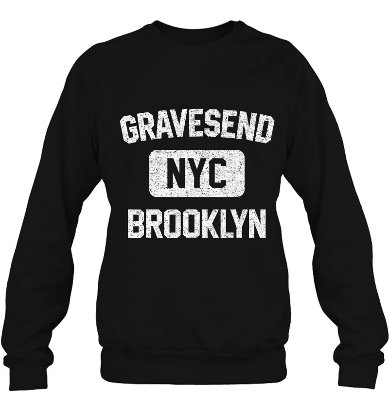 Gravesend Gym Style Distressed White Print Sweatshirt