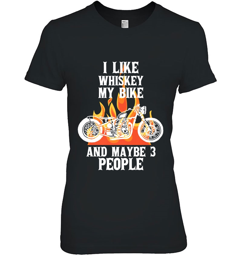 I Like Whiskey My Bike Motorcycle Biker Dad Chopper Hoodie