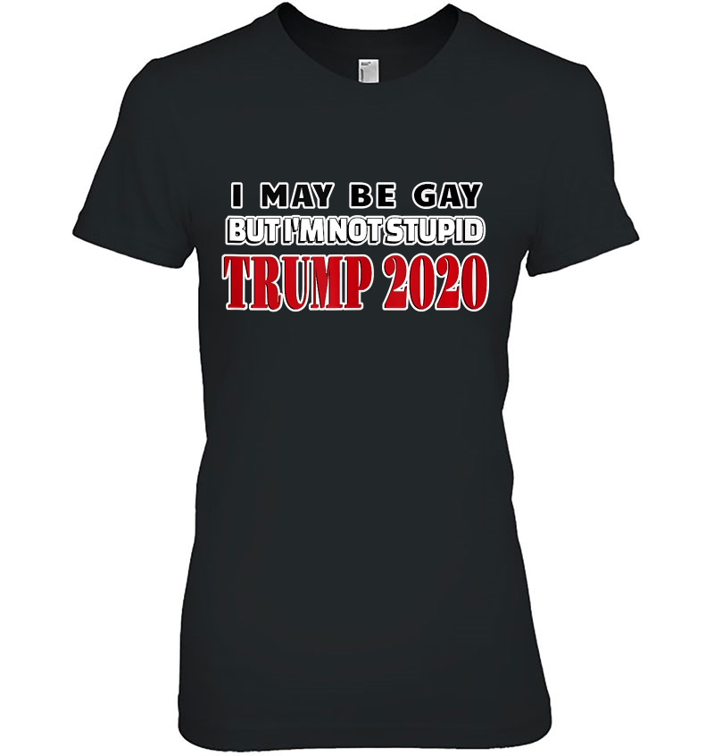 I May Be Gay But I'm Not Stupid Trump 2020 Ver2 Hoodie