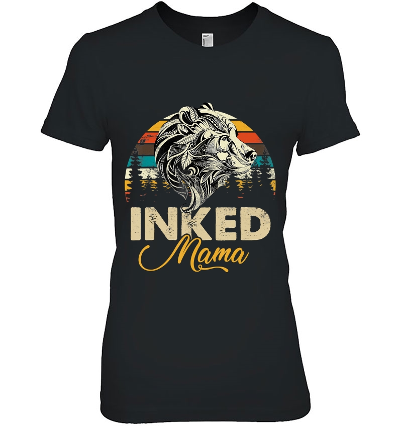 Inked Mama Vintage Tattoo Bear Tee Gift Hoodie