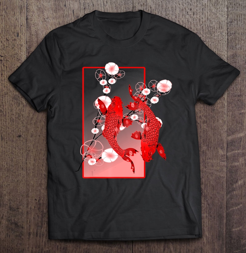 Japanese Koi Carp Nishikigoi Fish Cherry Blossom Shirt