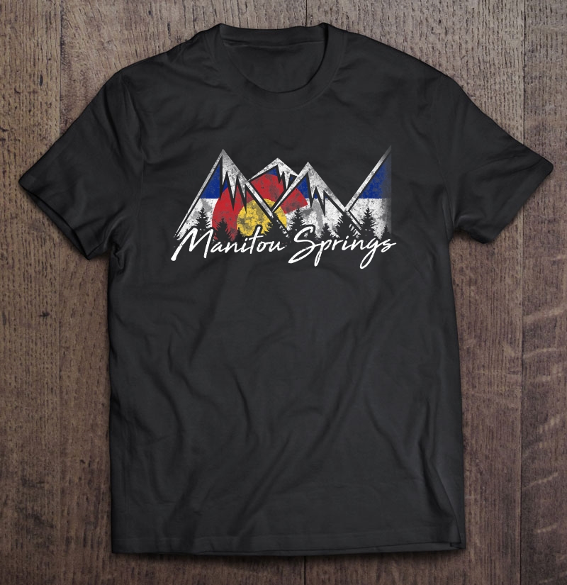 Manitou Springs Colorado Flag Mountains Shirt