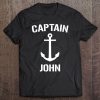 Nautical Captain John Personalized Boat Anchor Tee