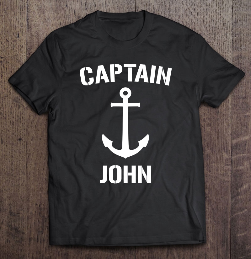 Nautical Captain John Personalized Boat Anchor Shirt