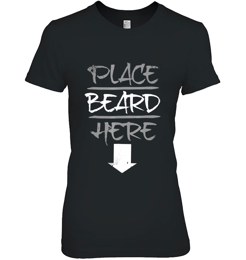 Place Beard Here Funny Black Humor Bearded Life Woman Hoodie