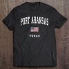 Port Aransas Texas Tx Vintage American Flag Sports Tee