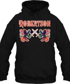 Robertson Scottish Clan Family Kilt Tartan Lion Hoodie