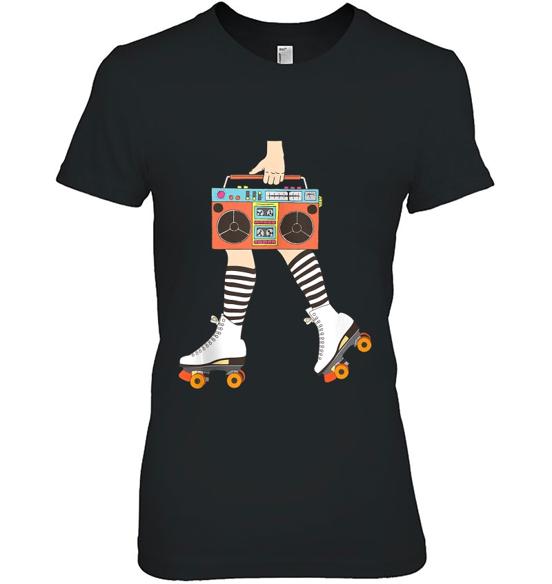 Roller Skating Retro Vintage Roller Derby Roller Skater Ladies Tee