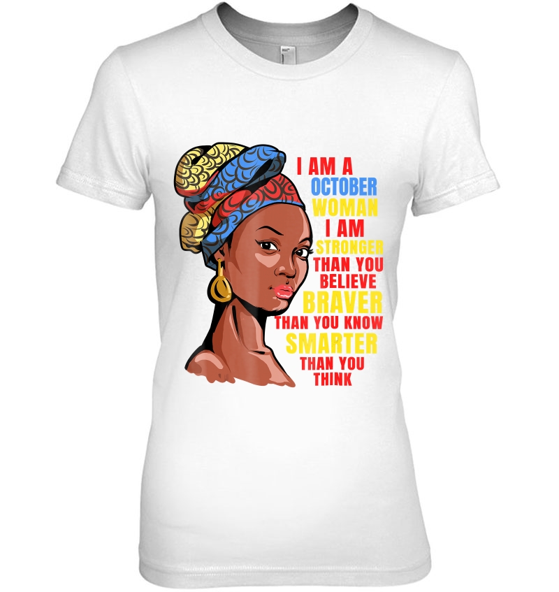 Black Women Birthday I Am A October Hoodie