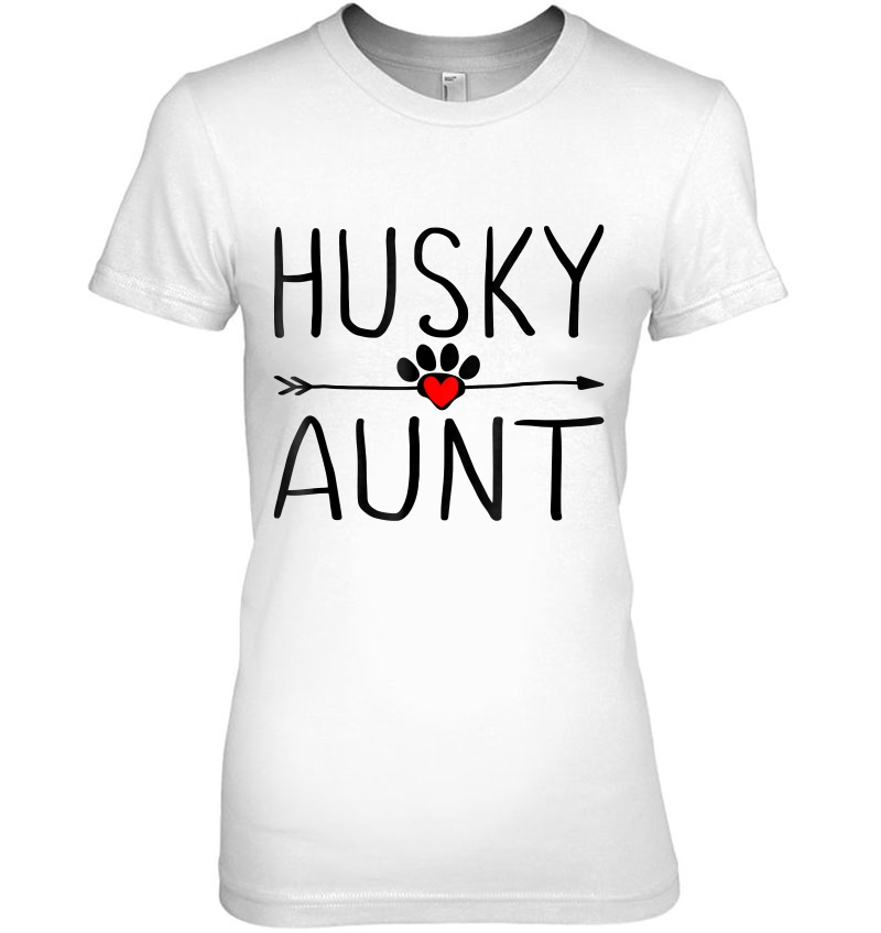 Husky Aunt Funny Dog Lover Auntie Gift For Mothers Day Hoodie