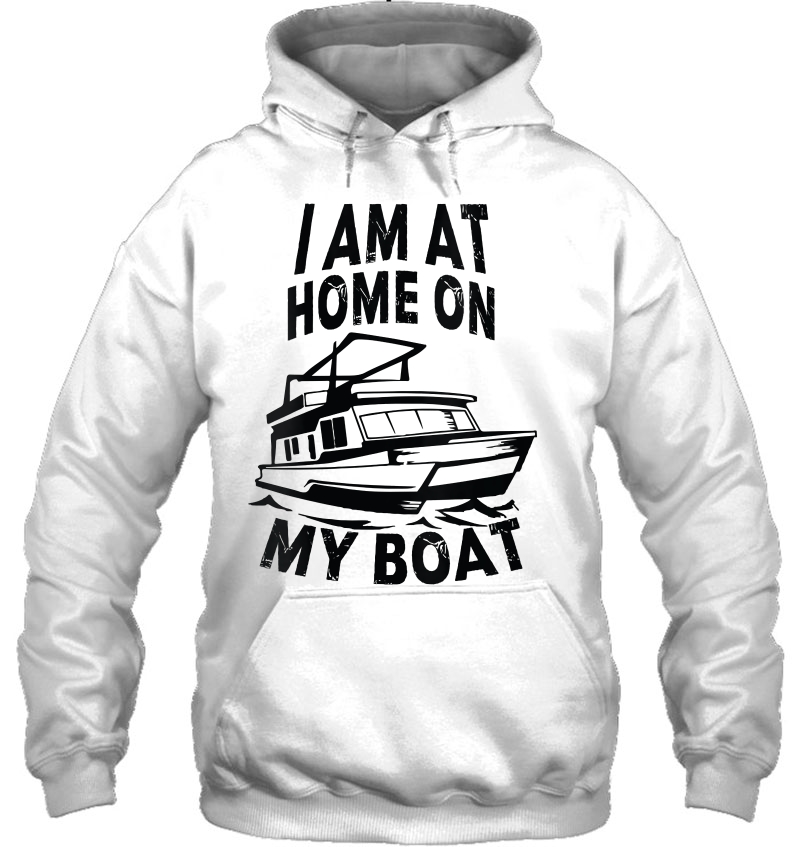 Womens I Am At Home On My Boat Nautical Theme Houseboat Mugs