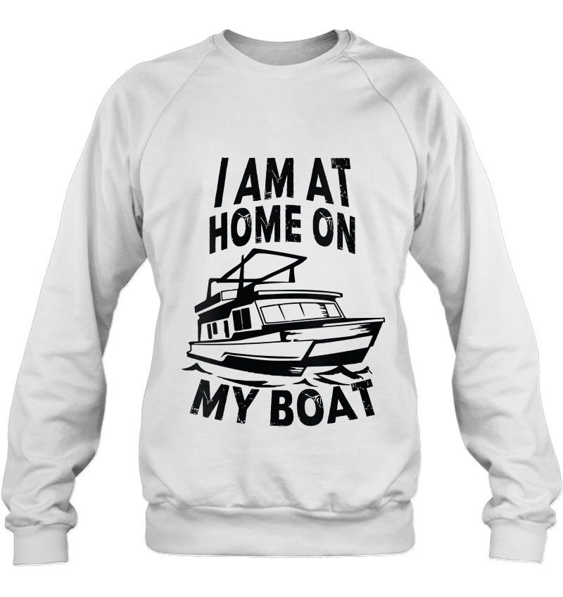 Womens I Am At Home On My Boat Nautical Theme Houseboat Mugs