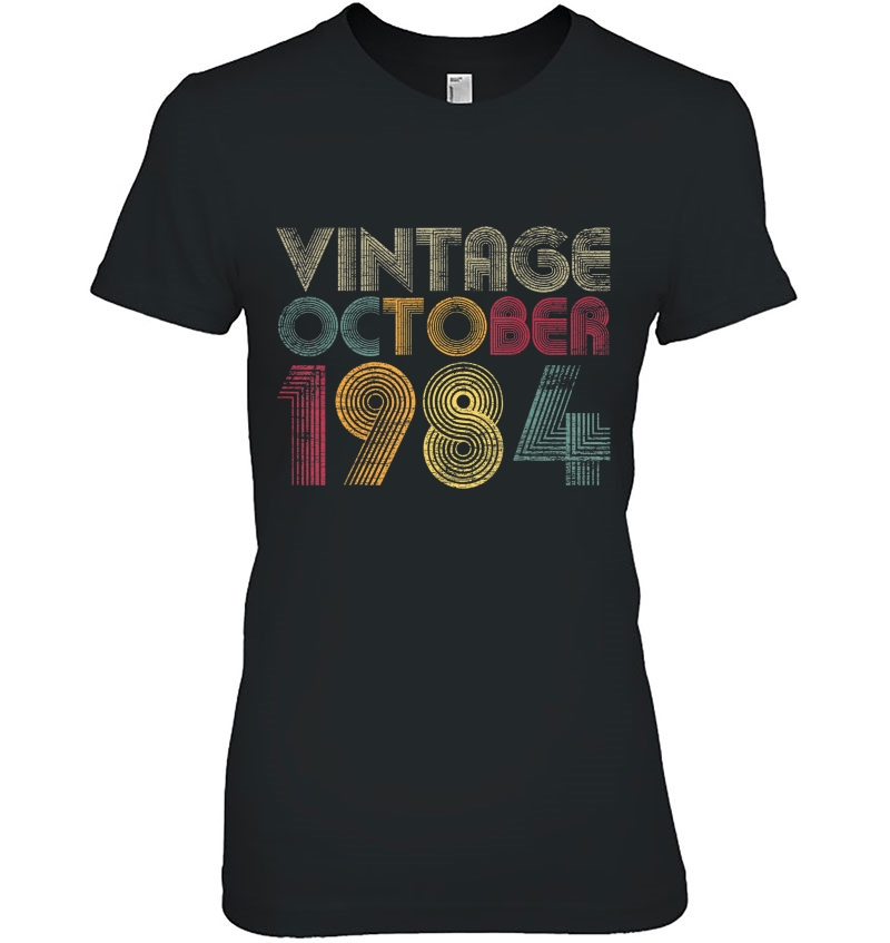 36Th Birthday Gifts - Vintage October 1984 Ver2 Ladies Tee