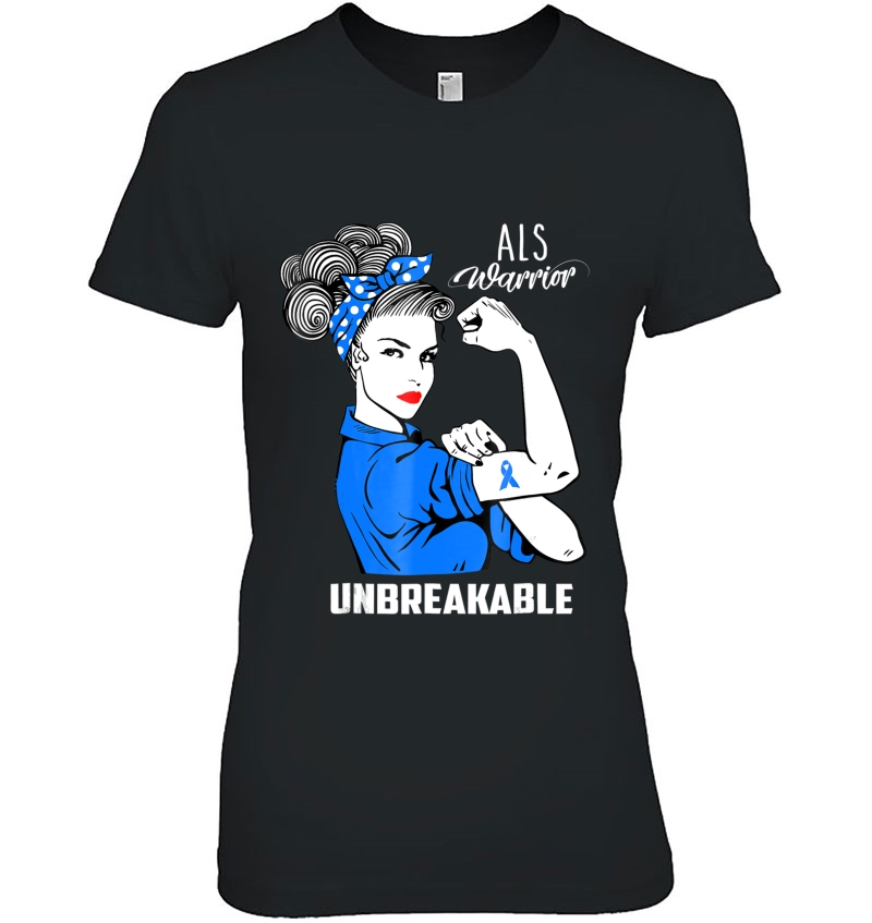 Als Warrior Unbreakable Shirt Als Awareness Gift Hoodie