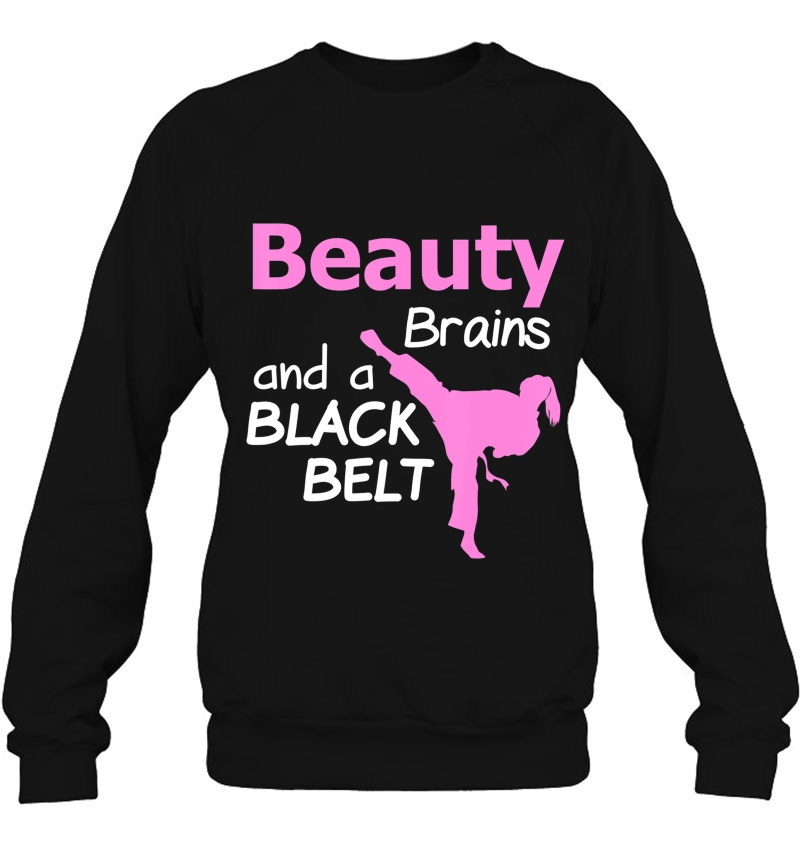 Beauty Brains And A Black Belt Text Martial Arts Mugs