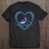 Blue Jay Bird In Heart Tee