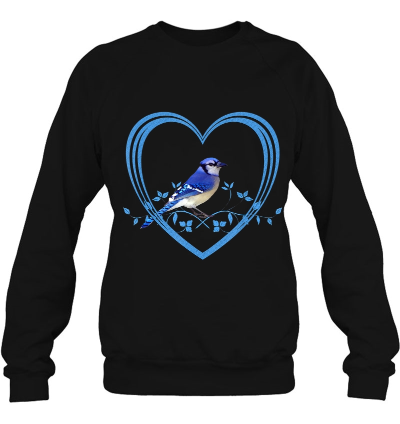 Blue Jay Bird In Heart Mugs