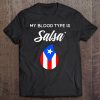 Boricua Blood Type Puerto Rican Music Lover Dj Salsa Premium Tee