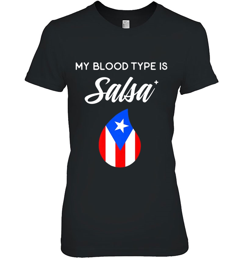 Boricua Blood Type Puerto Rican Music Lover Dj Salsa Premium Hoodie