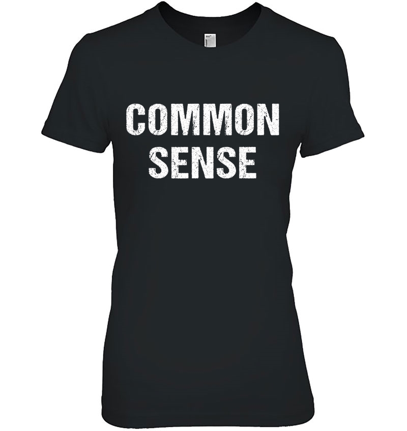 Common Sense Distressed Anti Stupid Humor Gif Ladies Tee