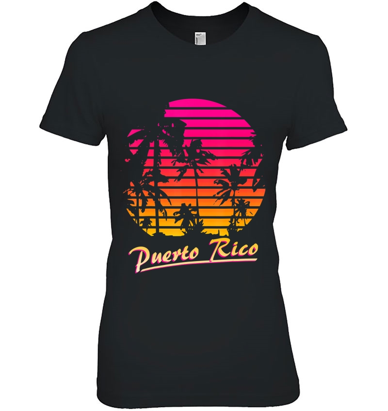 Cool Puerto Rico 80S Palm Trees Summer Sunset Hoodie