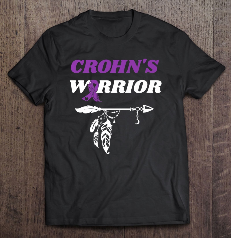 Crohn's Disease Ribbon Warrior Awareness Faith Premium Shirt