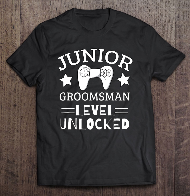 Cute Junior Groomsman Gaming Wedding Party Jr Boys Gift Shirt