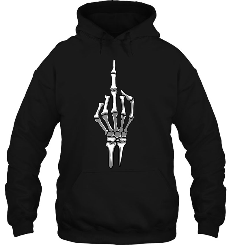 Dirty Middle Finger Fuck You Skeleton Skull Lover Gift Tank Top Hoodie
