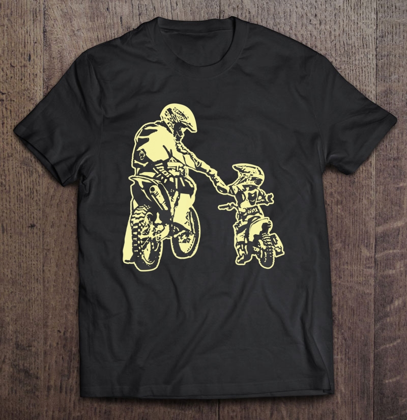 Father And Son Dirt Bike Racer Dirt Road Racing Motorbike Shirt