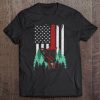 Funny Thin Red Line Logger Arborist Lumberjack American Flag Tee