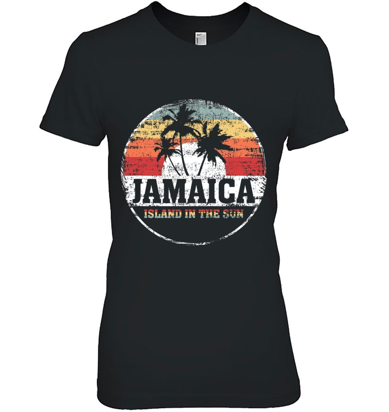 Jamaica Souvenir Tshirt Island In The Sun Vacation Summer Ladies Tee
