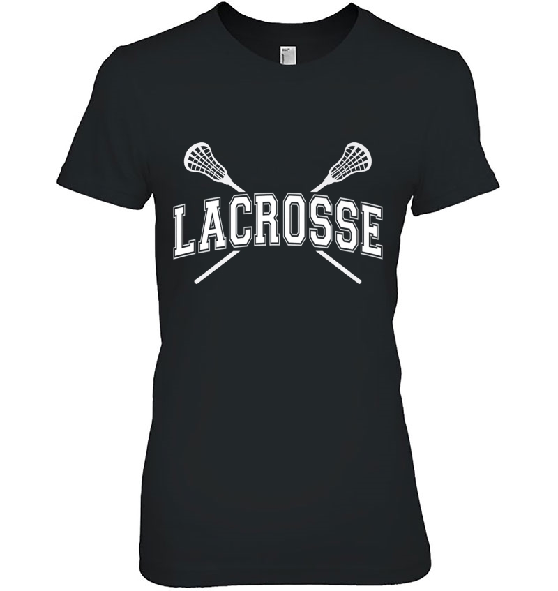 Lacrosse Shirt Girls Boy White Crossed Sticks Head Hoodie