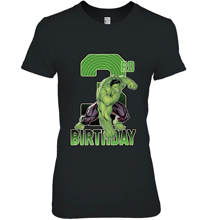 Marvel Hulk Smash 3Rd Birthday Ladies Tee