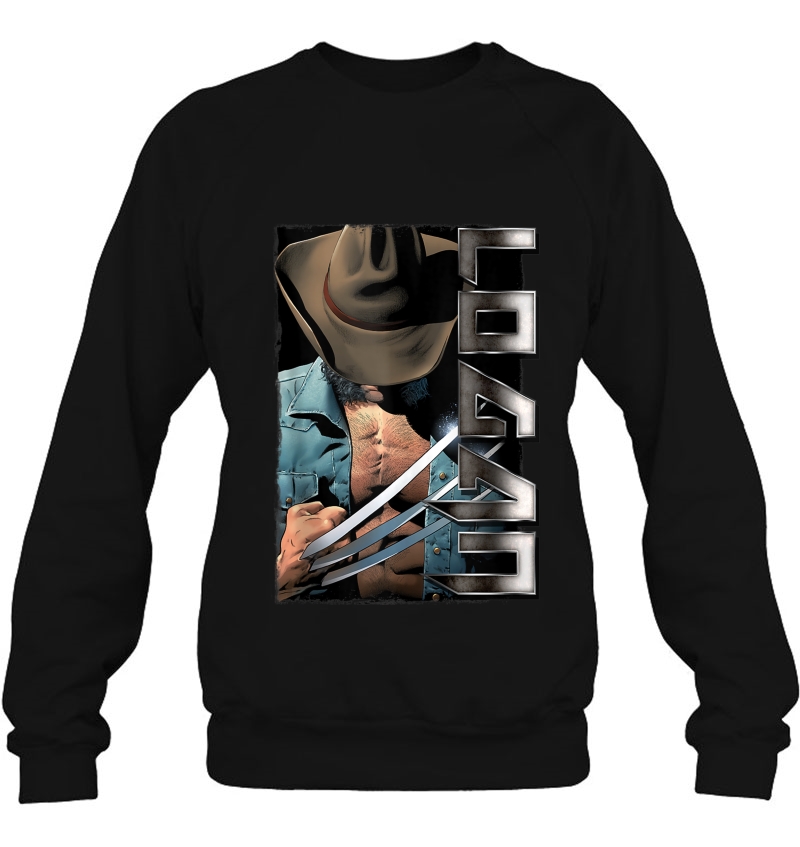 Marvel Logan Wolverine Portrait Logo Poster Sweatshirt