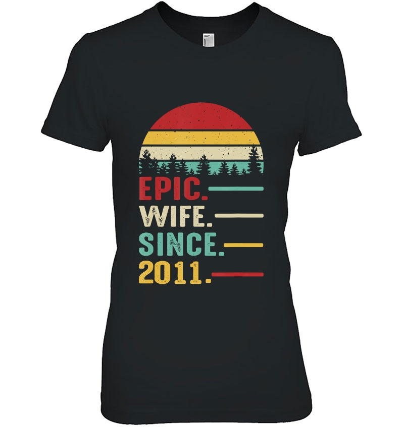 9Th Wedding Anniversary Gift For Her Epic Wife Since 2011 Ver2 Hoodie