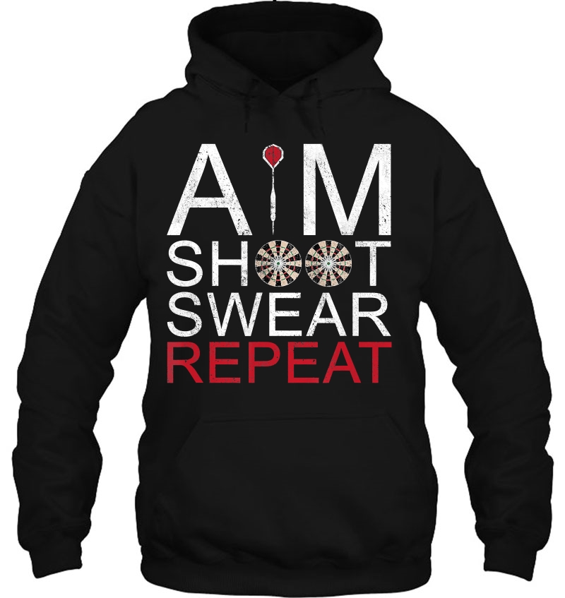 Aim Shoot Swear Repeat Darts Retro Vintage Mugs