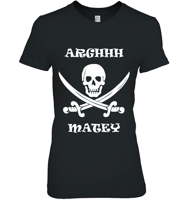 Arghhh Matey Skull & Crossed Swords Pirate Buccaneer Hoodie