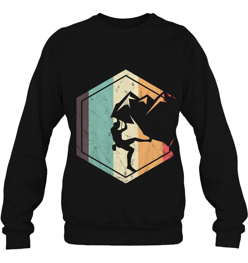 Awesome Rock Climbing Retro Mountain Climber Hiker Alpinism Sweatshirt