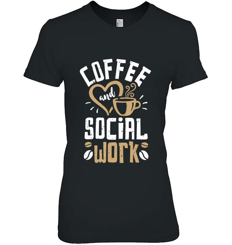 Coffee And Social Work Women Men Funny Vintage Hoodie