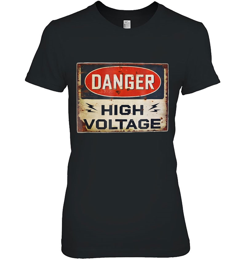 Danger High Voltage Old Rusted Danger Sign Hoodie