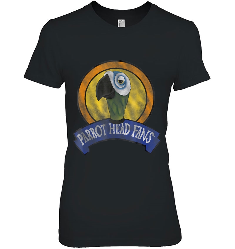 Distressed Parrot Head Buffett Fans Ladies Tee