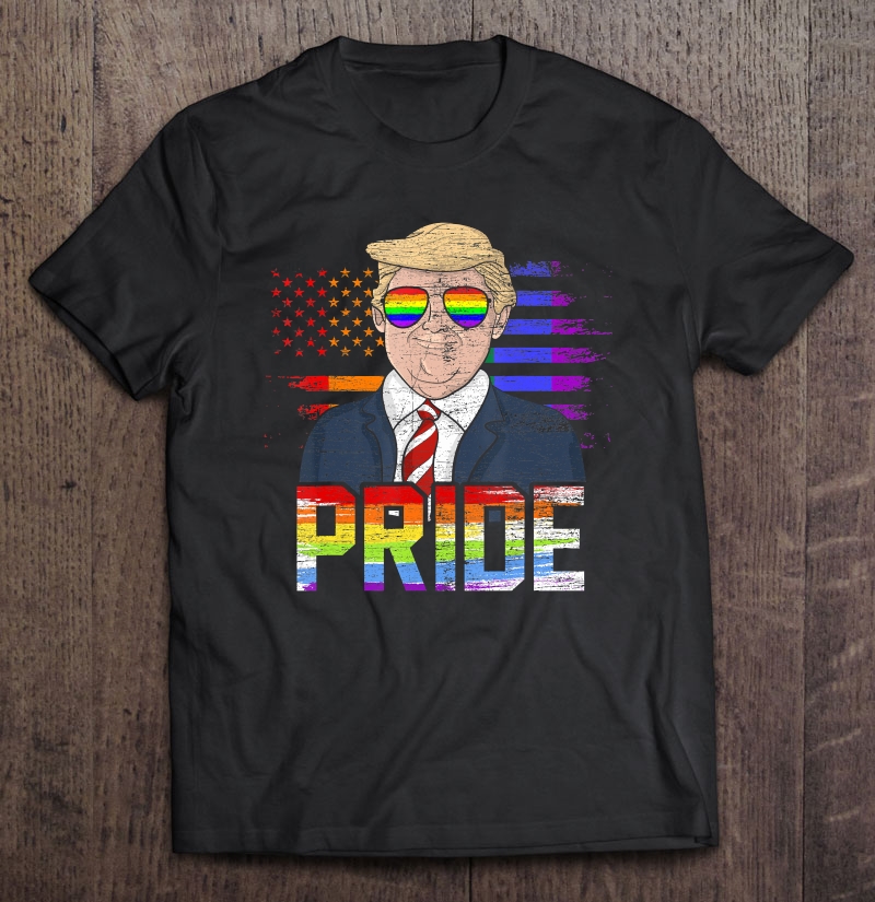 Donald Trump Gay Pride Month Usa Flag Us Lgbt Shirt