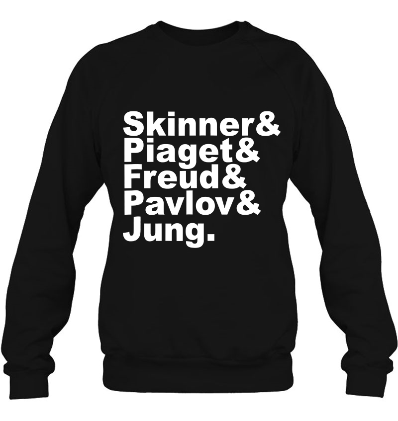 Famous Psychologists Funny Helvetica List Graphic Shirt Sweatshirt