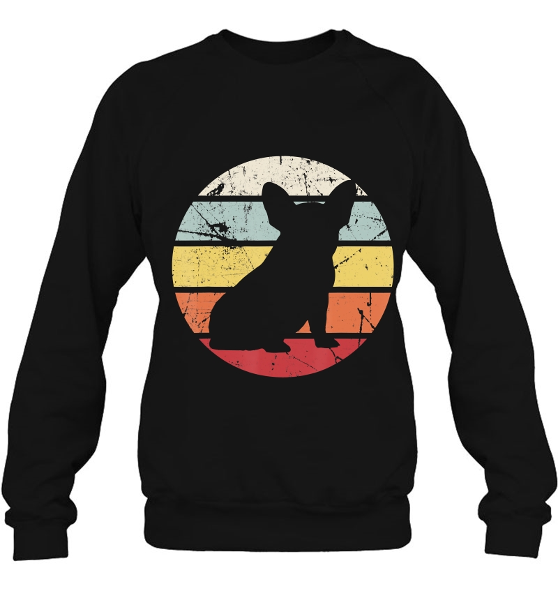 Fine Distressed Retro Vintage French Bulldog Pet Dog Mom Sweatshirt