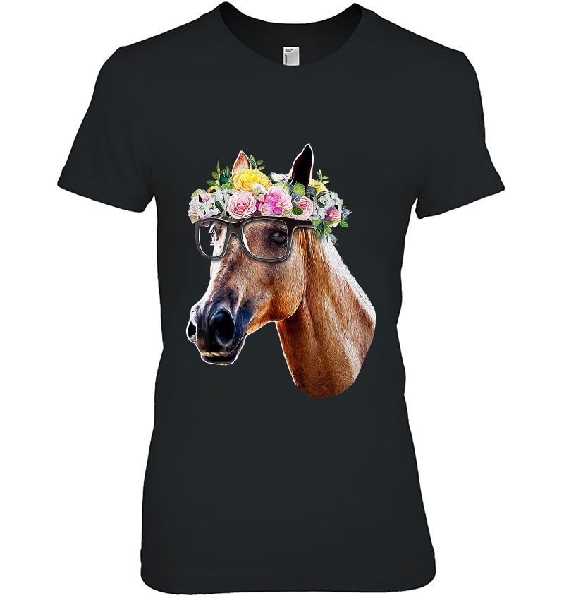 Floral Horse Horseback Riding Equestrian Farm Gift For Women Hoodie