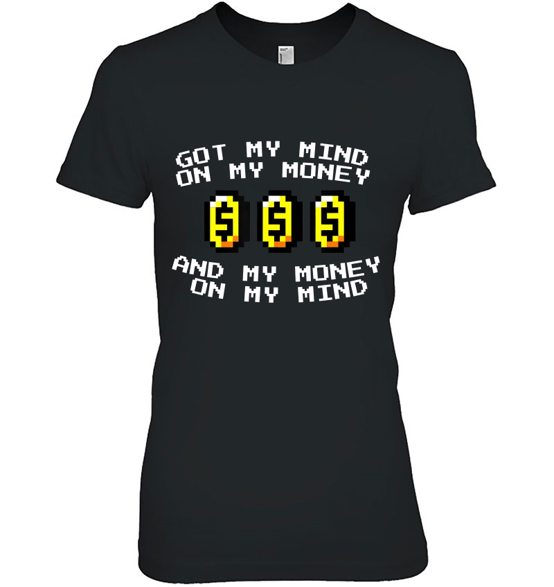 Funny Retro 8 Bit Gamer Coin - Mind On My Money Hoodie