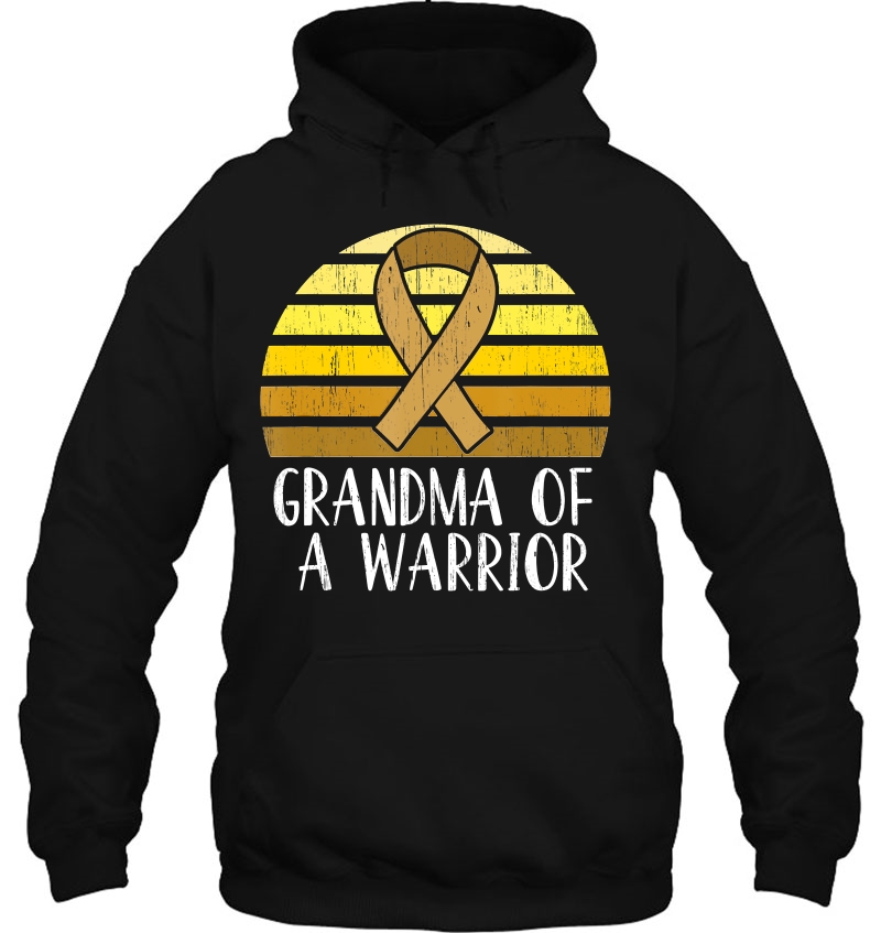Grandma Of A Warrior Childhood Cancer Awareness Hoodie