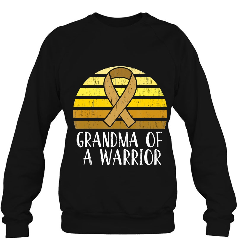 Grandma Of A Warrior Childhood Cancer Awareness Sweatshirt