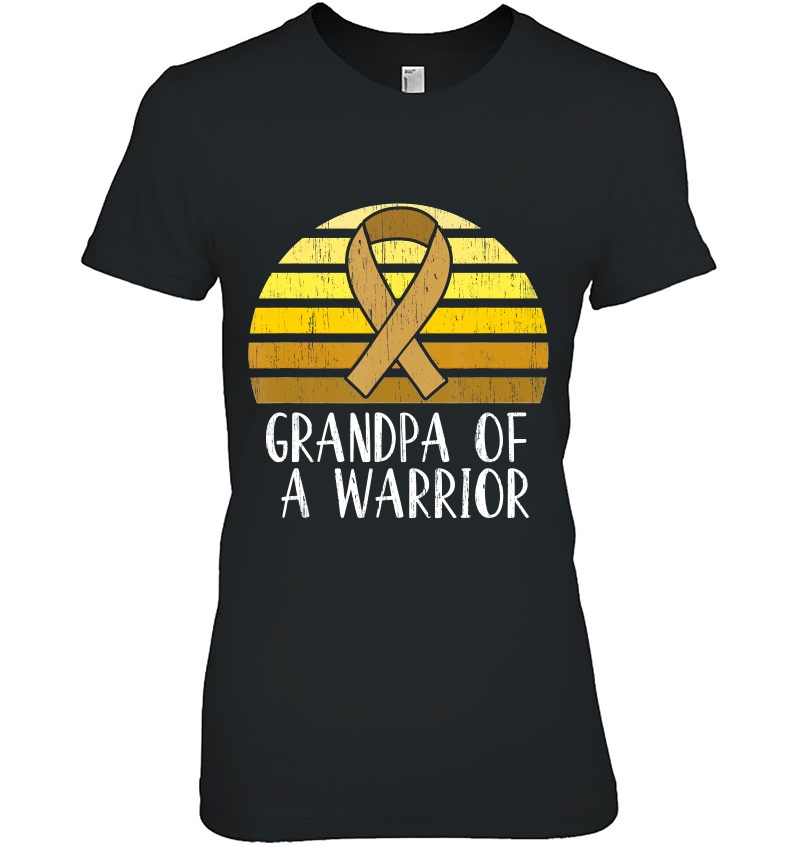 Grandpa Of A Warrior Childhood Cancer Awareness Hoodie