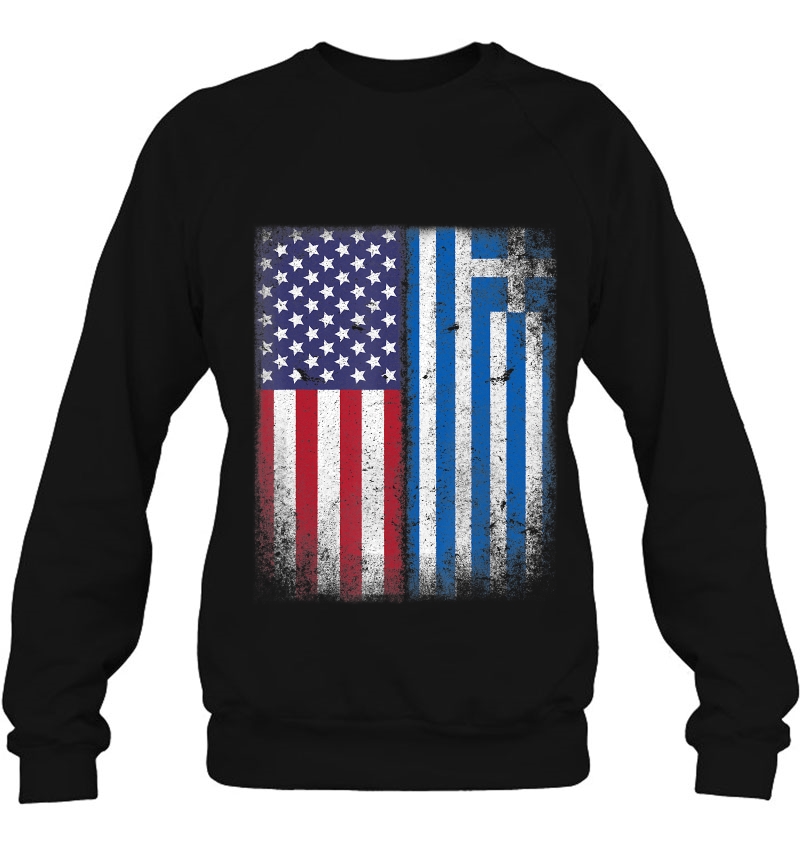 Greek American Flag Greece Usa America Gift Sweatshirt